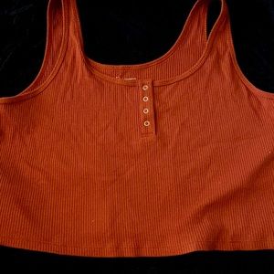 burnt orange tank, worn a couple times
